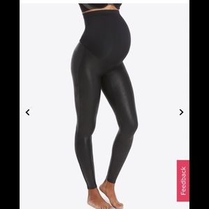SPANX. Maternity Faux Leather Leggings. Small.